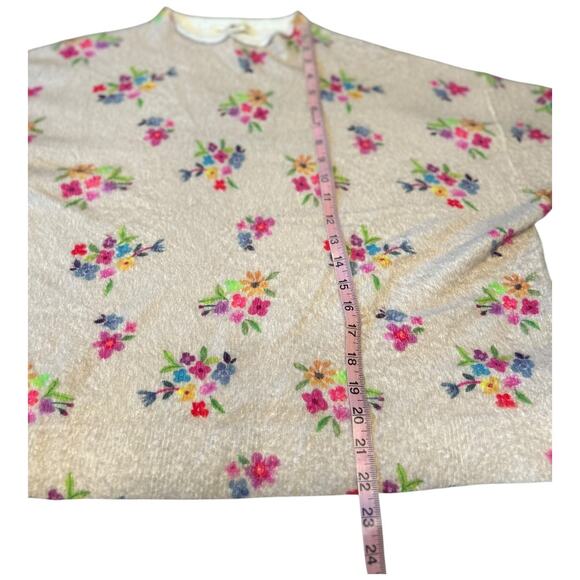 NWOT Natural Life Softer Than Cashmere Floral Mock Neck Sweater Size Medium - Picture 4 of 6